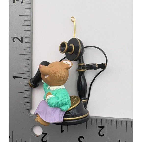 Hallmark Keepsake Hello Hello Christmas Tree Ornament Telephone Mouse Friendship - Picture 3 of 9